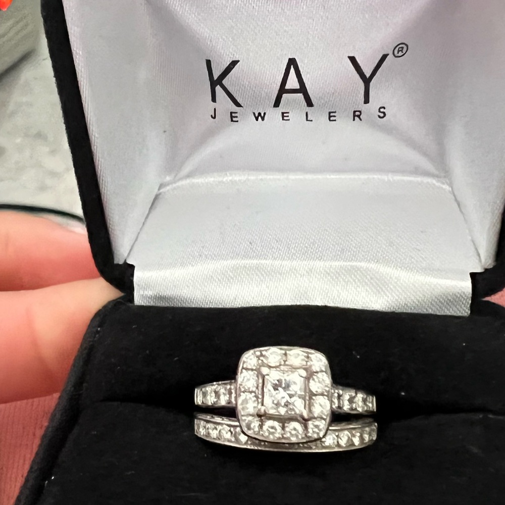 14k diamond engagement set